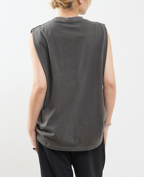 ピグメントノースリーブTシャツ 詳細画像 チャコールグレー 3