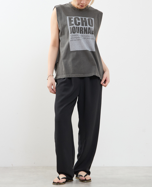 ピグメントノースリーブTシャツ 詳細画像 チャコールグレー 4