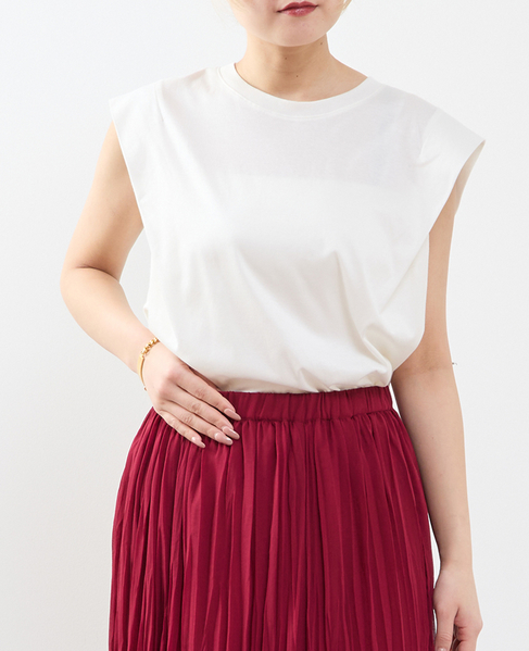 【A_ /エース】ショルダータックノースリーブ 詳細画像 オフホワイト 1