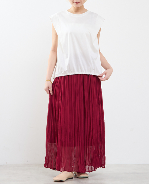 【A_ /エース】ショルダータックノースリーブ 詳細画像 オフホワイト 10