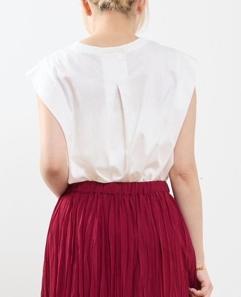 【A_ /エース】ショルダータックノースリーブ 詳細画像 オフホワイト 2