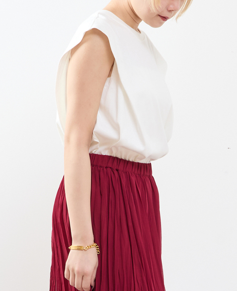 【A_ /エース】ショルダータックノースリーブ 詳細画像 オフホワイト 3