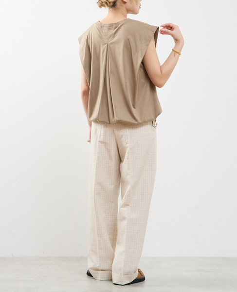 【A_ /エース】ショルダータックノースリーブ 詳細画像 ベージュ 5