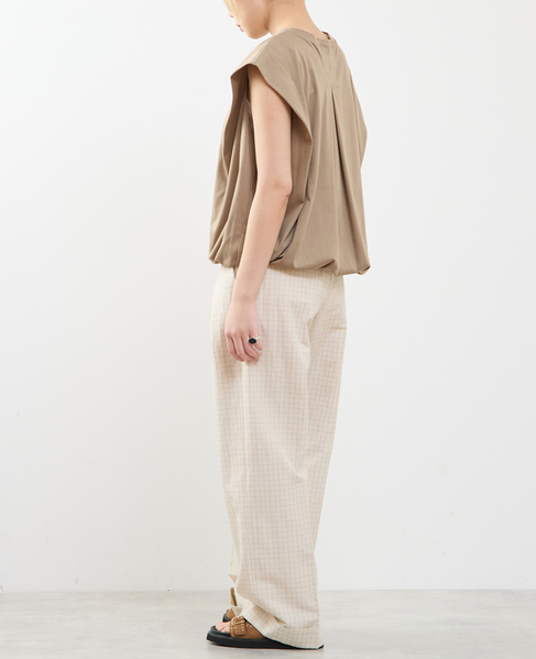 【A_ /エース】ショルダータックノースリーブ 詳細画像 ベージュ 7