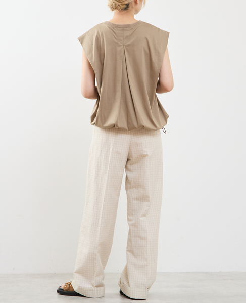 【A_ /エース】ショルダータックノースリーブ 詳細画像 ベージュ 8