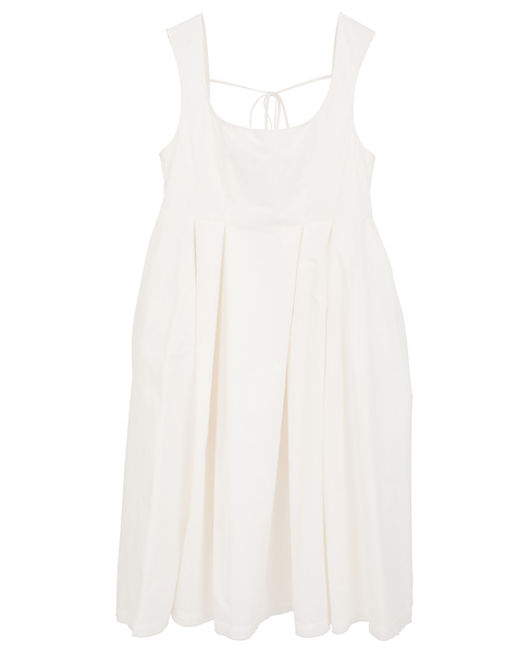 【ATELIER EDITION/アトリエ エディション 】Pleated Cotton Dress 詳細画像 ホワイト 1