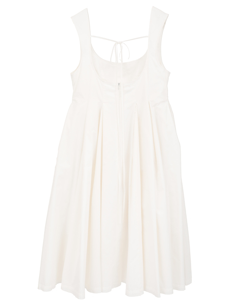 【ATELIER EDITION/アトリエ エディション 】Pleated Cotton Dress 詳細画像 ホワイト 2