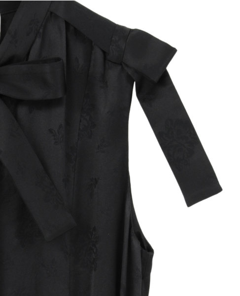 【3.1 Phillip Lim/スリーワンフィリップリム】Floral Jacquard Belted Dress 詳細画像 ブラック 5