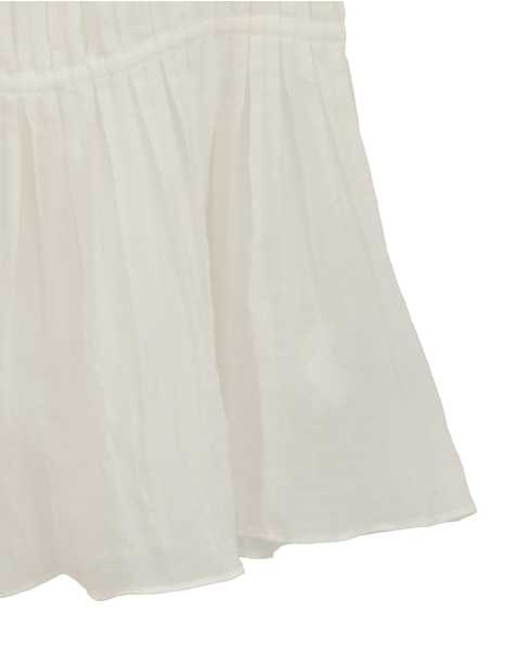 【ATELIER EDITION/アトリエ エディション 】 Shirring String Blouse 詳細画像 ホワイト 5