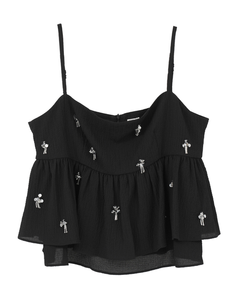 【ATELIER EDITION/アトリエ エディション 】ビジューキャミソール 詳細画像 ブラック 1