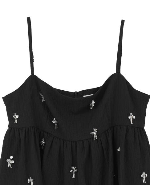 【ATELIER EDITION/アトリエ エディション 】ビジューキャミソール 詳細画像 ブラック 3