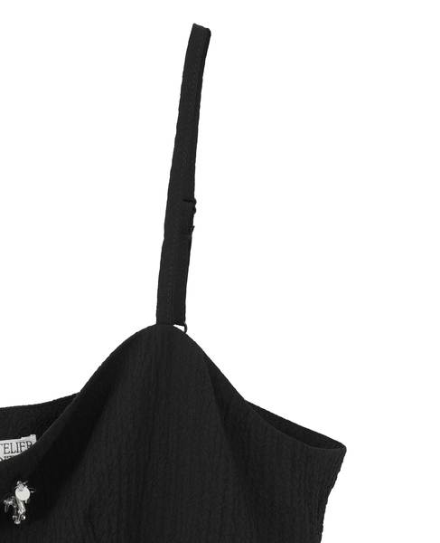 【ATELIER EDITION/アトリエ エディション 】ビジューキャミソール 詳細画像 ブラック 4