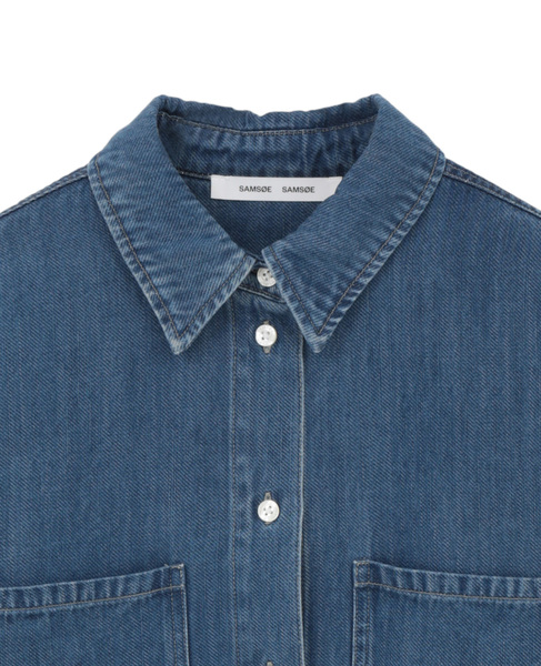 【SAMSOE SAMSOE/サムソーサムソー】Sabexy blouse met borstzakken 詳細画像 インディゴ 3