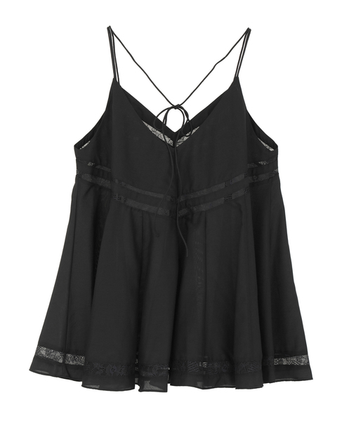 【3.1 Phillip Lim/スリーワンフィリップリム】Flounce Voile Top 詳細画像 ブラック 2