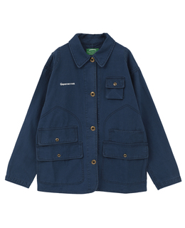 【GREEN BUTTER/グリーンバター】Cotton Utlity Jacket Navy