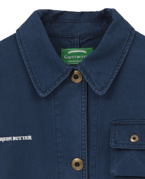 【GREEN BUTTER/グリーンバター】Cotton Utlity Jacket Navy 詳細画像 ネイビー 3
