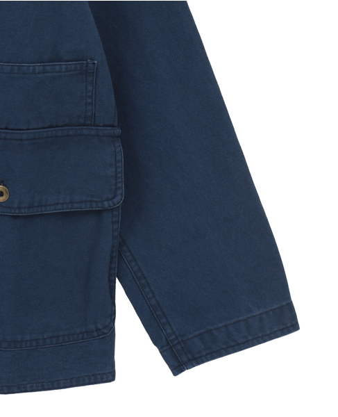 【GREEN BUTTER/グリーンバター】Cotton Utlity Jacket Navy 詳細画像 ネイビー 4
