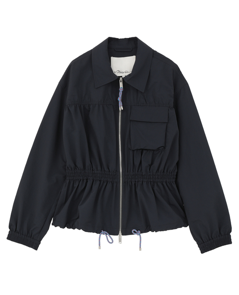 【3.1 Phillip Lim/スリーワンフィリップリム】RIPSTOP RUCHED JACKET 詳細画像 ネイビー 1