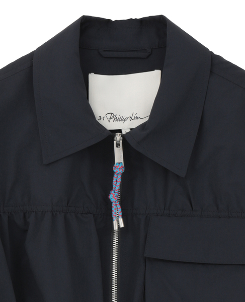 【3.1 Phillip Lim/スリーワンフィリップリム】RIPSTOP RUCHED JACKET 詳細画像 ネイビー 3