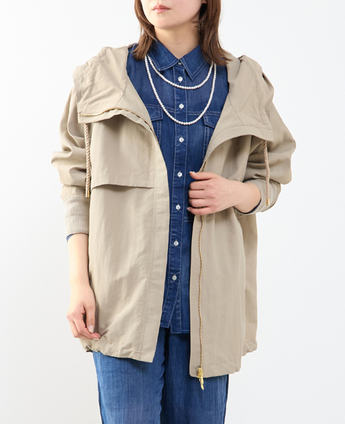 【STELLA CIFFON/ステラシフォン】Taslan Nylon Tasser Blouson 詳細画像 ベージュ 2