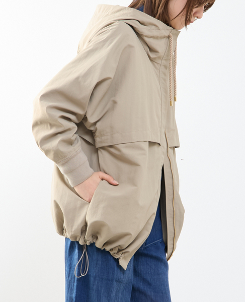 【STELLA CIFFON/ステラシフォン】Taslan Nylon Tasser Blouson 詳細画像 ベージュ 4