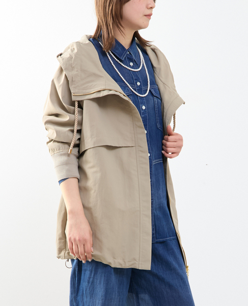 【STELLA CIFFON/ステラシフォン】Taslan Nylon Tasser Blouson 詳細画像 ベージュ 6