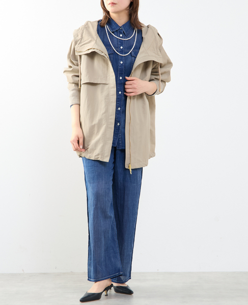 【STELLA CIFFON/ステラシフォン】Taslan Nylon Tasser Blouson 詳細画像 ベージュ 7