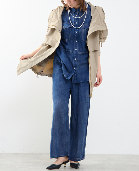 【STELLA CIFFON/ステラシフォン】Taslan Nylon Tasser Blouson 詳細画像 ベージュ 9