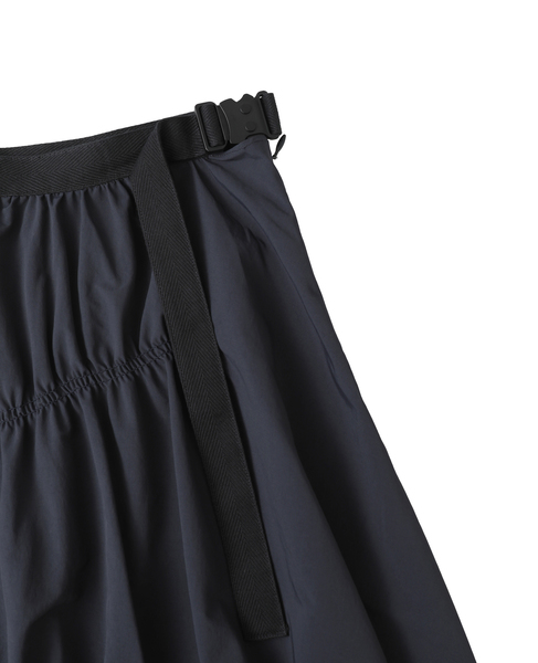【3.1 Phillip Lim/スリーワンフィリップリム】Ripstop Asymmetric Skirt with Ruching 詳細画像 ネイビー 5