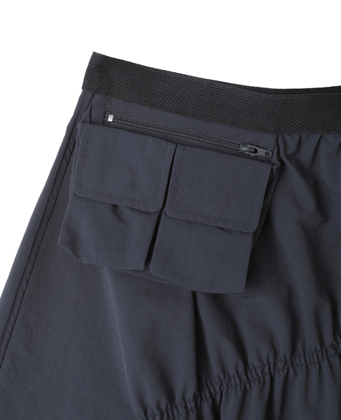 【3.1 Phillip Lim/スリーワンフィリップリム】Ripstop Asymmetric Skirt with Ruching 詳細画像 ネイビー 6
