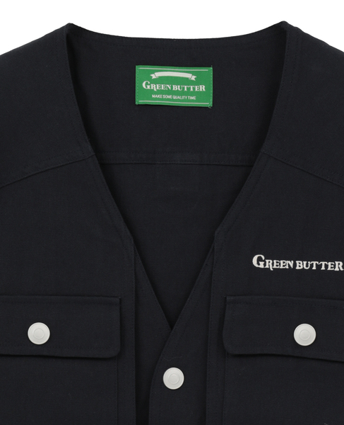【GREEN BUTTER/グリーンバター】Cotton PoketVestnavy 詳細画像 ネイビー 3