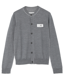 【MM⑥/エムエムシックス】button-front wool-blend knit cardigan