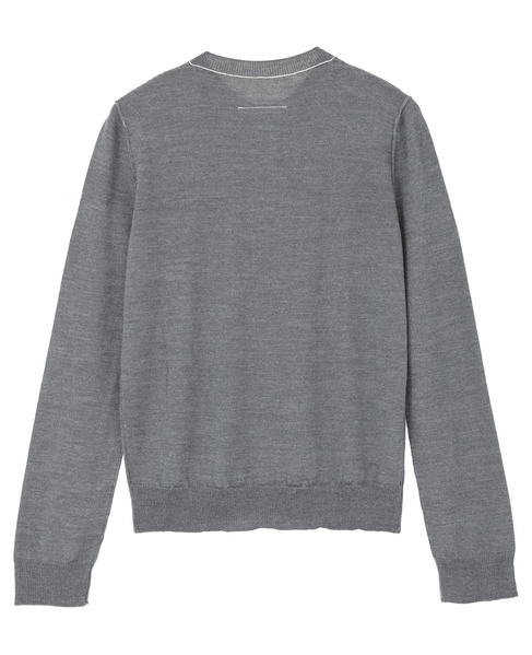 【MM⑥/エムエムシックス】button-front wool-blend knit cardigan 詳細画像 グレー 2
