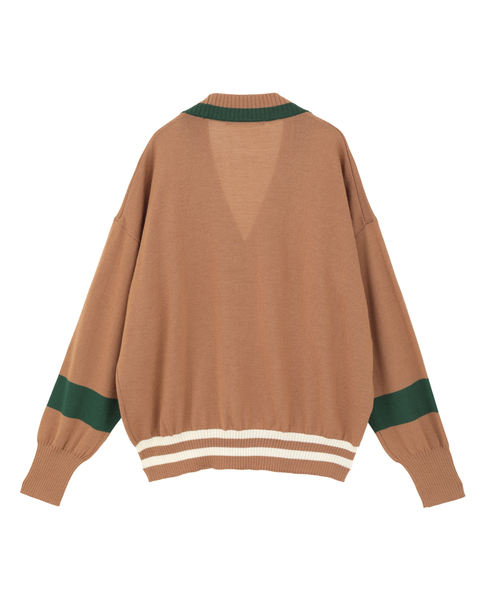 【tricot de papa/トリコデパパ】スクールニットプルオーバー 詳細画像 キャメル 2