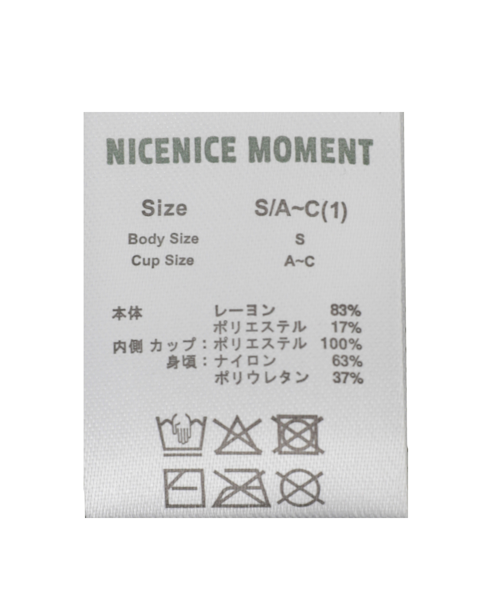 【NICENICE MOMENT/ナイスナイスモーメント】SQUARE TANK 詳細画像 ブラック 5