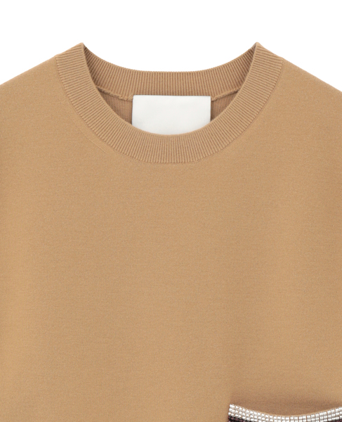 【3.1 Phillip Lim/スリーワンフィリップリム】Beaded Embellishment Knit Top 詳細画像 ベージュ 3