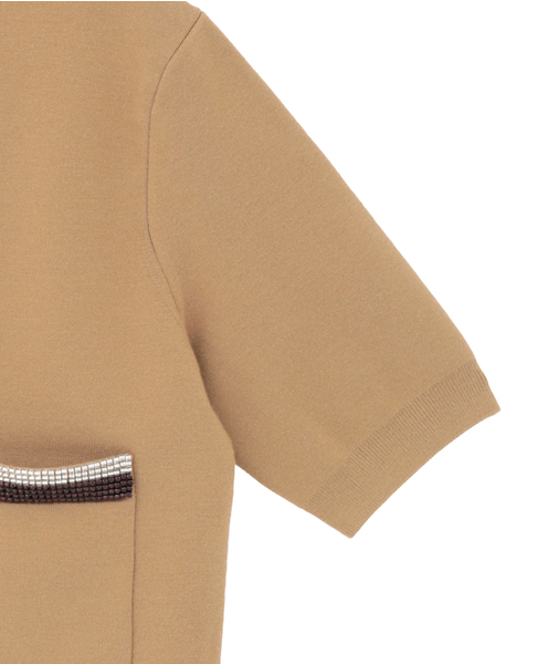 【3.1 Phillip Lim/スリーワンフィリップリム】Beaded Embellishment Knit Top 詳細画像 ベージュ 4