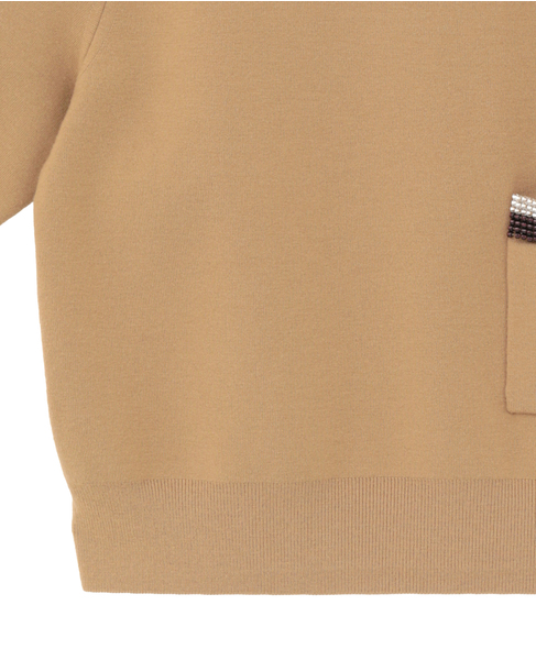 【3.1 Phillip Lim/スリーワンフィリップリム】Beaded Embellishment Knit Top 詳細画像 ベージュ 5
