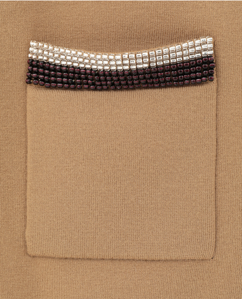 【3.1 Phillip Lim/スリーワンフィリップリム】Beaded Embellishment Knit Top 詳細画像 ベージュ 6