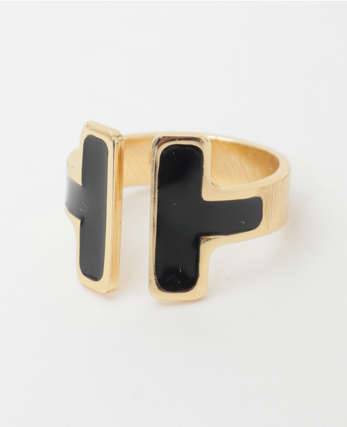 【Francesca Bianchi Design/フランチェスカビアンキデザイン】T RING 詳細画像 ブラック 1