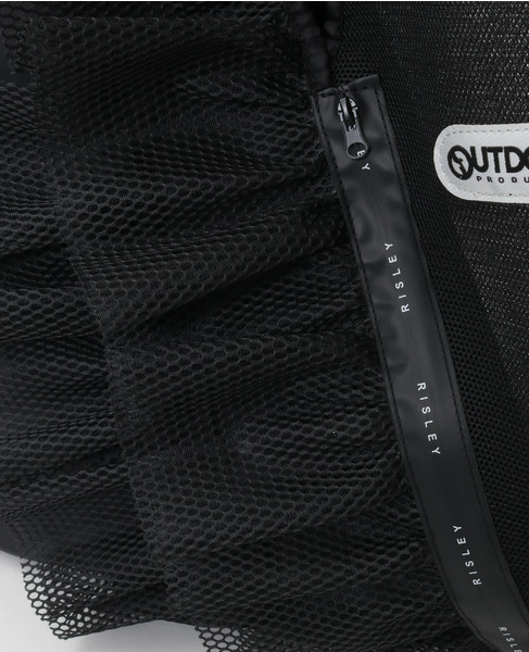 【RISLEY&times;OUTDOOR(リズレイ&times;アウトドア)】トライアングルフリルバッグ［R2601-TMM46］ 詳細画像 ブラック 6