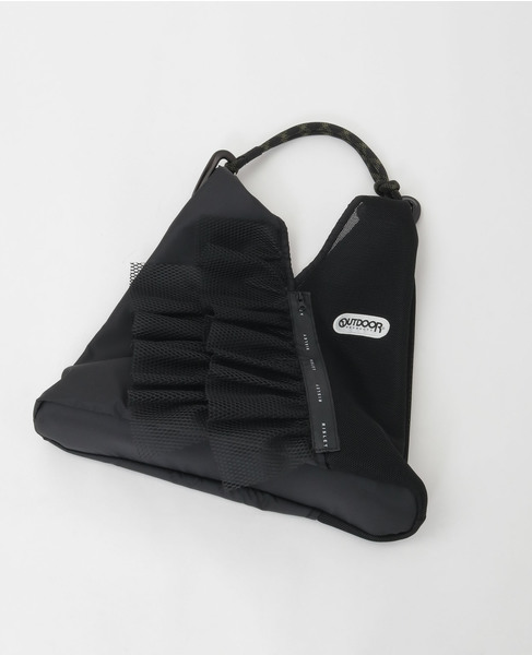 【RISLEY&times;OUTDOOR(リズレイ&times;アウトドア)】トライアングルフリルバッグ［R2601-TMM46］ 詳細画像 ブラック 8