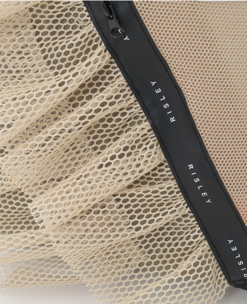 【RISLEY&times;OUTDOOR(リズレイ&times;アウトドア)】トライアングルフリルメッシュBAGミニ [R2601-TMM47] 詳細画像 ベージュ 6