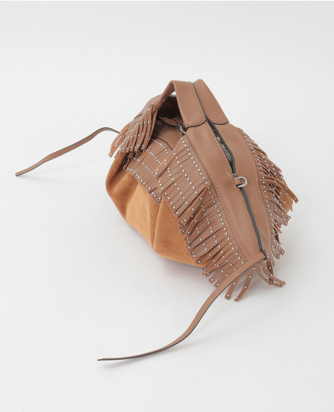【3.1 Phillip Lim/スリーワンフィリップリム】Suede Fringe Mini Luna 詳細画像 キャメル 2
