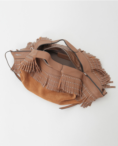 【3.1 Phillip Lim/スリーワンフィリップリム】Suede Fringe Mini Luna 詳細画像 キャメル 8