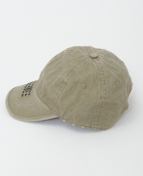 【MM⑥/エムエムシックス】WASHED COTTON SIGNATURE CAP 詳細画像 カーキ 2