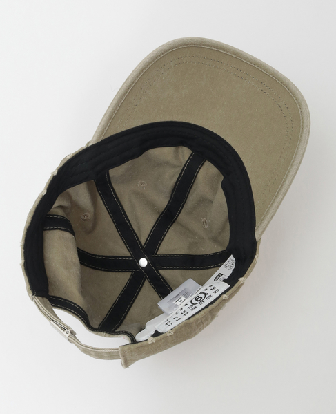 【MM⑥/エムエムシックス】WASHED COTTON SIGNATURE CAP 詳細画像 カーキ 4