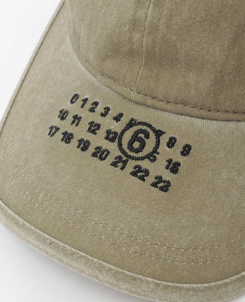 【MM⑥/エムエムシックス】WASHED COTTON SIGNATURE CAP 詳細画像 カーキ 6