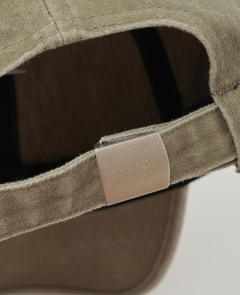 【MM⑥/エムエムシックス】WASHED COTTON SIGNATURE CAP 詳細画像 カーキ 8