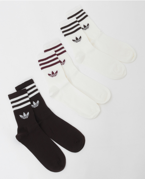 【adidas Originals/アディダスオリジナルス】3 STRIPES CREW SOCKS 3 PAIRS 詳細画像 その他 1
